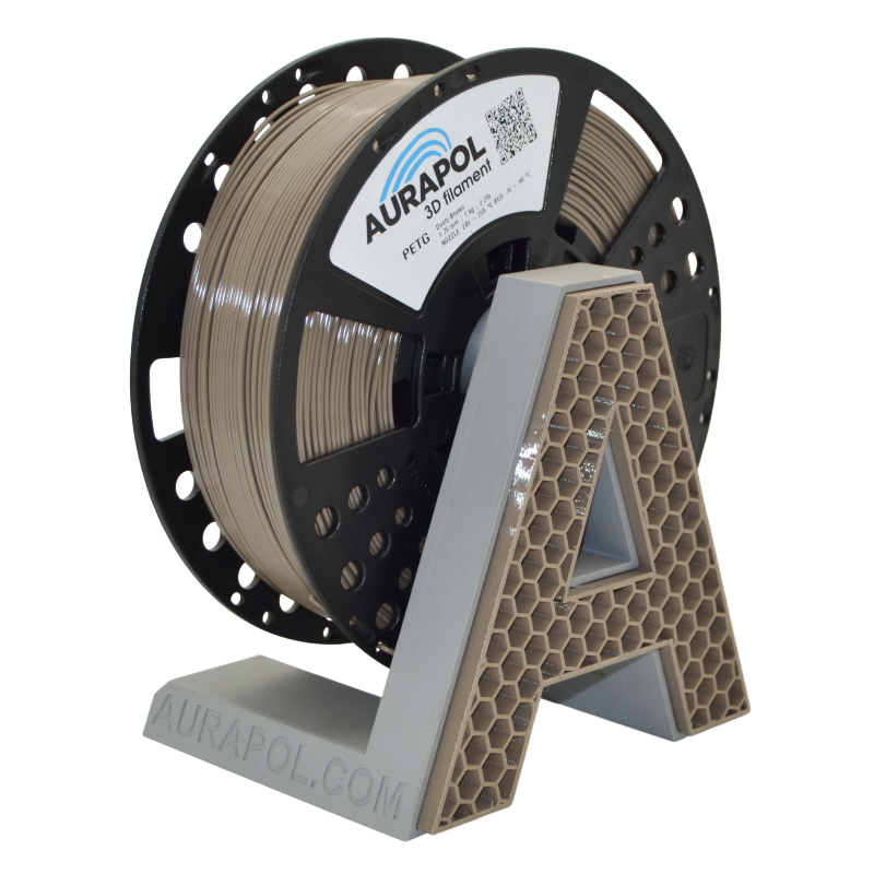 AURAPOL PET-G Filament Dusty Brown 1 kg 1,75 mm