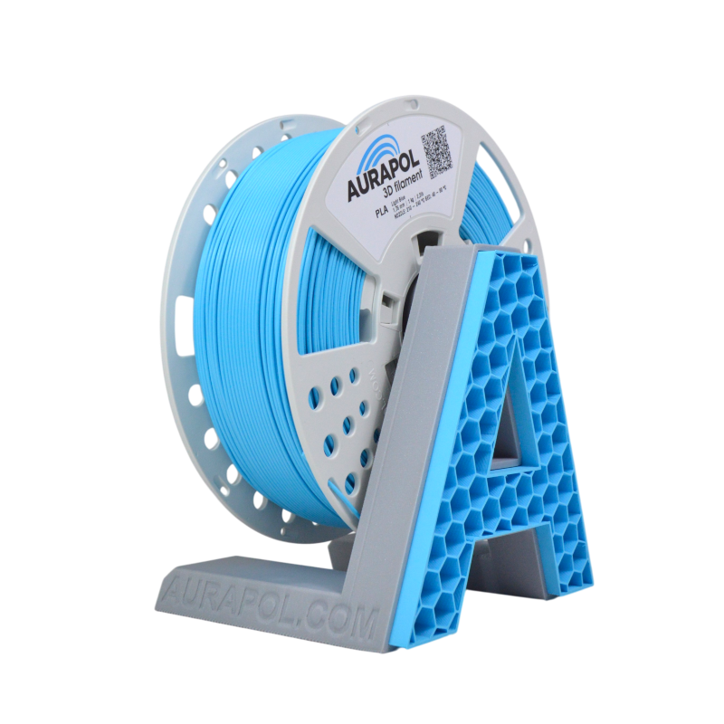 AURAPOL PLA 3D Filament Light Blue 1 kg 1,75 mm