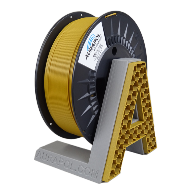 AURAPOL PLA 3D Filament Temné Zlato pudr 1 kg 1,75 mm