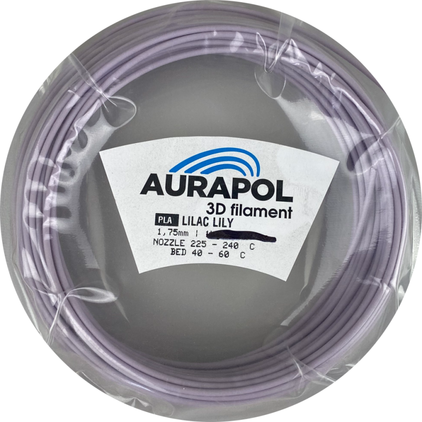 AURAPOL Vzorek PLA 3D Lilac Lily 1,75m
