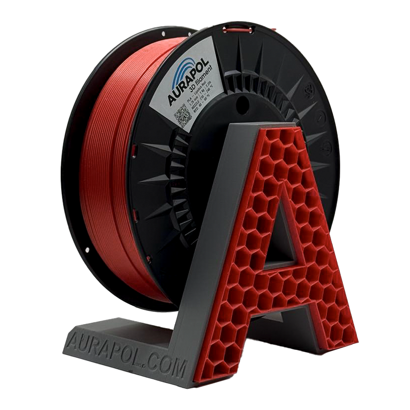 AURAPOL PLA 3D Filament Lipstick Red 1 kg 1,75 mm