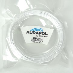 AURAPOL Vzorka PET-G 3D Filament Biela 1,75 mm