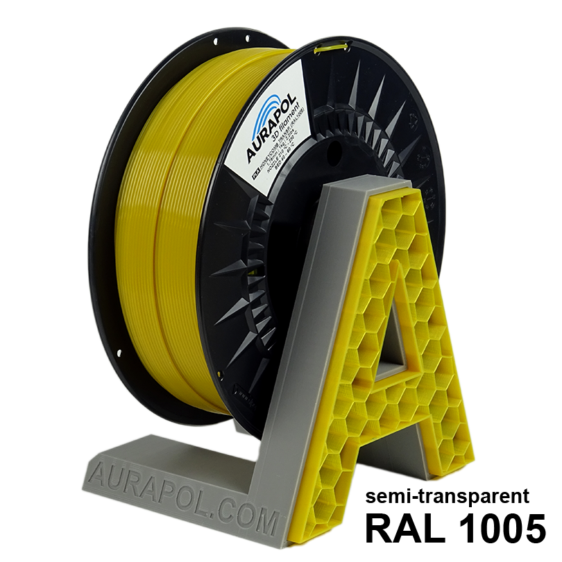 AURAPOL PLA 3D Filament Honey partially transparent 1 kg 1.75 mm