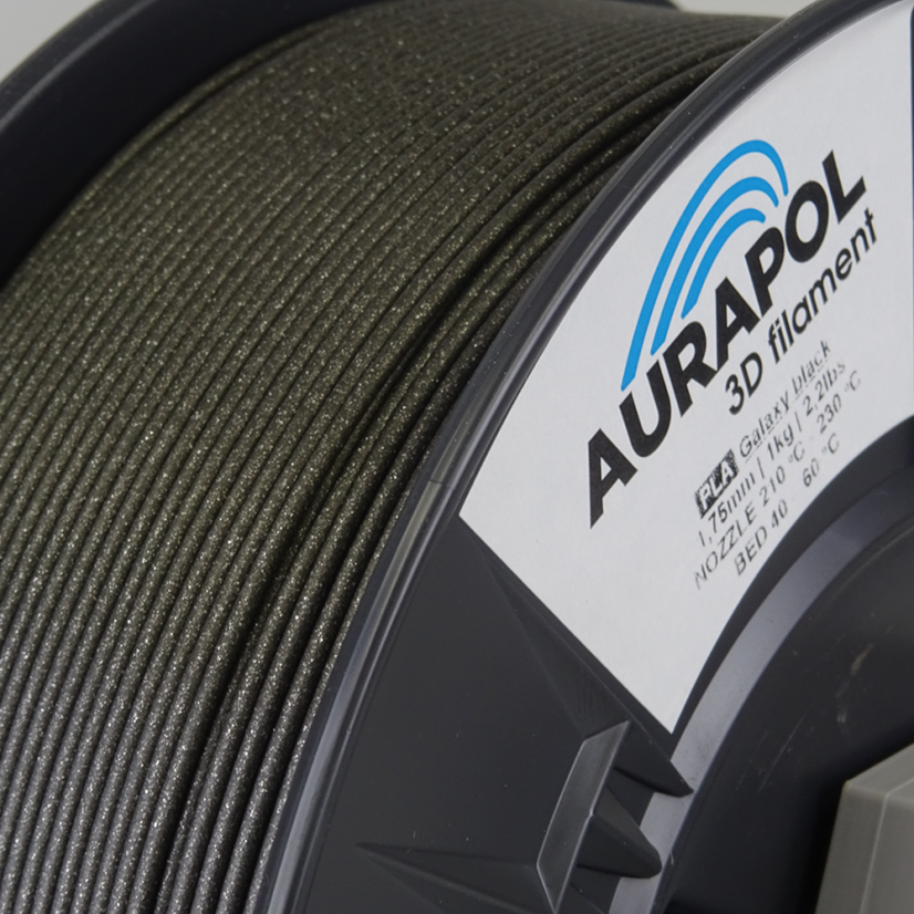 AURAPOL PLA 3D Filament Galaxy Black 1 kg 1,75 mm