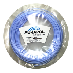 AURAPOL Vzorek PLA 3D Filament Baby Blue 1.75 mm
