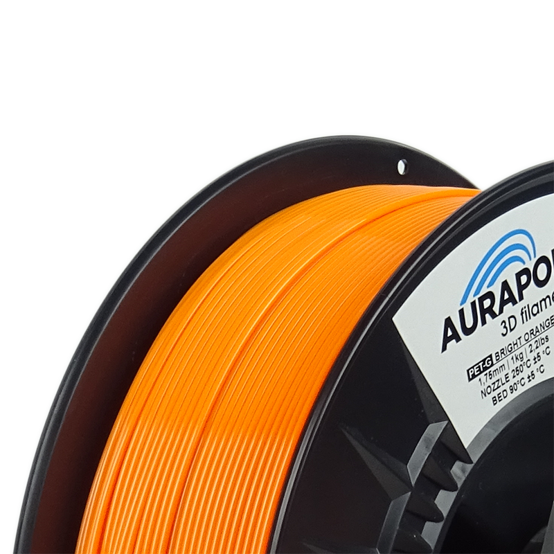 AURAPOL PET-G Filament Jasně Oranžová 1 kg 1,75 mm
