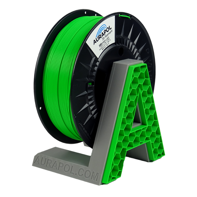 AURAPOL PLA 3D Filament żółty zielony 1 kg 1,75 mm