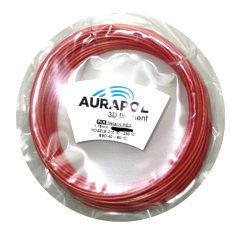 AURAPOL Vzorek PLA 3D Filament Metallic RED 1.75 mm
