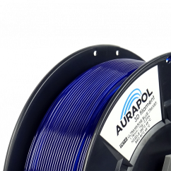 AURAPOL PET-G Filament Ultramarine Blue Transparent 1 kg 1,75 mm