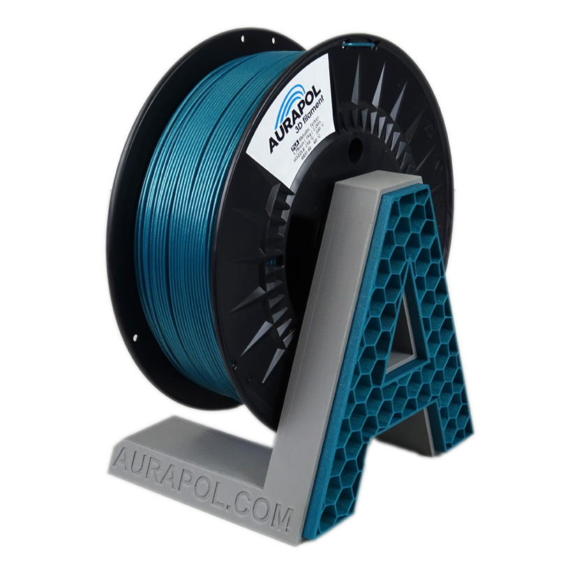 AURAPOL PLA 3D Filament Metallic Turquoise 1 kg 1,75 mm