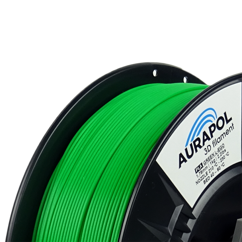 AURAPOL PLA 3D Filament Green L-EGO 1 kg 1,75 mm