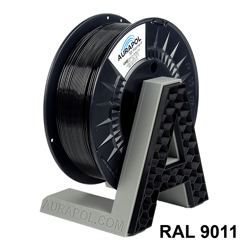 9+1 Box AURAPOL PET-G Filament Graphite black 1 kg 1,75 mm