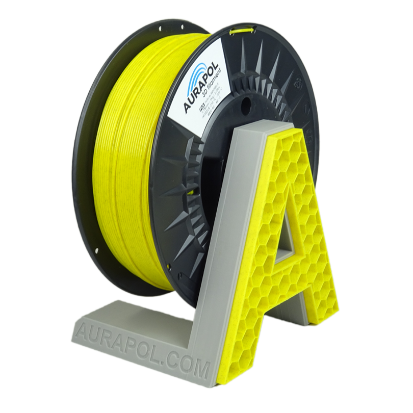 AURAPOL PLA 3D Filament Žlutý Mramor 1 kg 1,75 mm