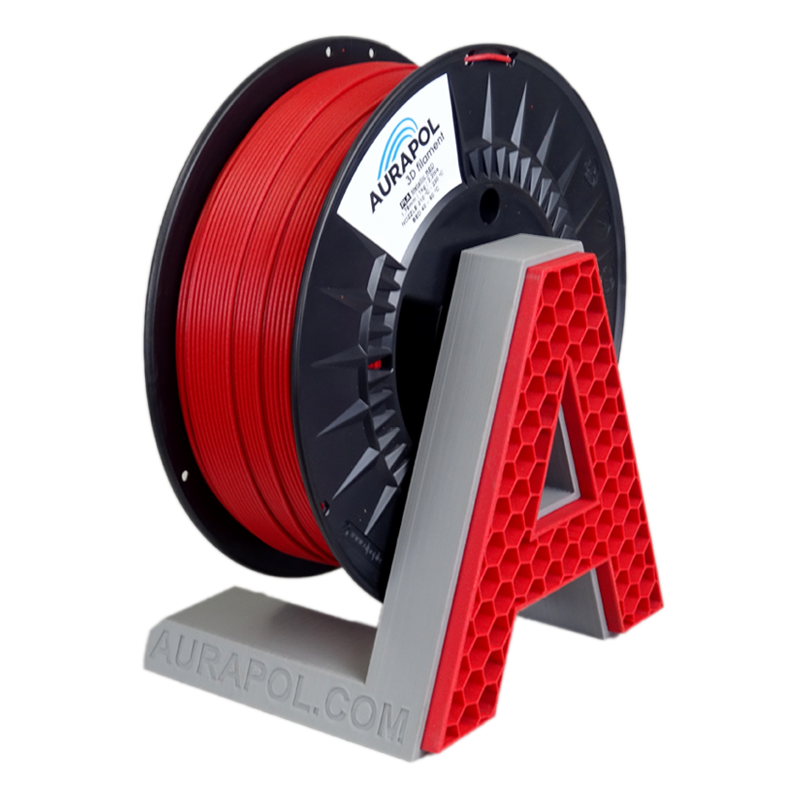 AURAPOL PLA 3D Filament Metaliczna czerwony 1 kg 1,75 mm