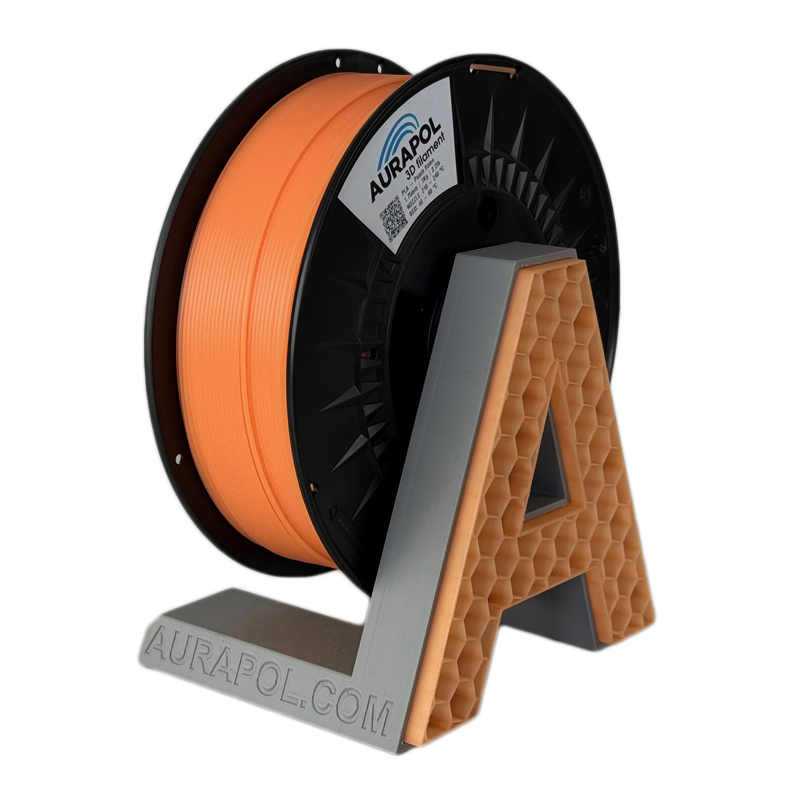 AURAPOL PLA 3D Filament Peach flame teilweise transparent 1 kg 1,75 mm