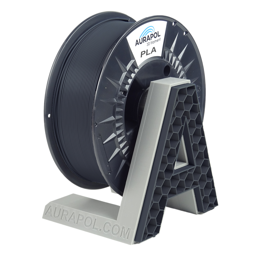 AURAPOL PLA 3D Filament Black-Grey 1 kg 1.75 mm AURAPOL PLA 3D Filament Black-Grey 1 kg 1.75 mm