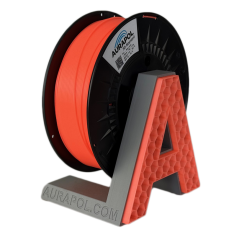 AURAPOL PLA 3D Filament Neon coral částečně transparentní 1 kg 1,75 mm