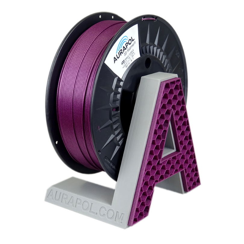 AURAPOL PLA 3D Filament Purpurová metalíza 1 kg 1,75 mm
