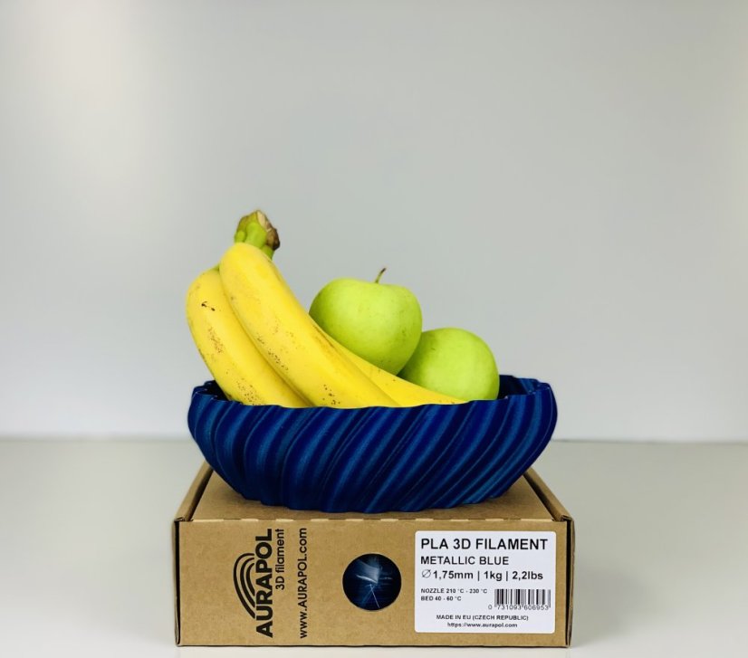 AURAPOL PLA 3D Filament Metallic Blue 1 kg 1,75 mm