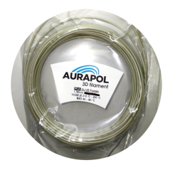 AURAPOL Vzorka PLA 3D Filament Olive Powder 1.75 mm