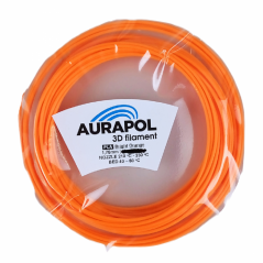 AURAPOL Vzorek PLA 3D Filament Jasně oranžová 1,75 mm