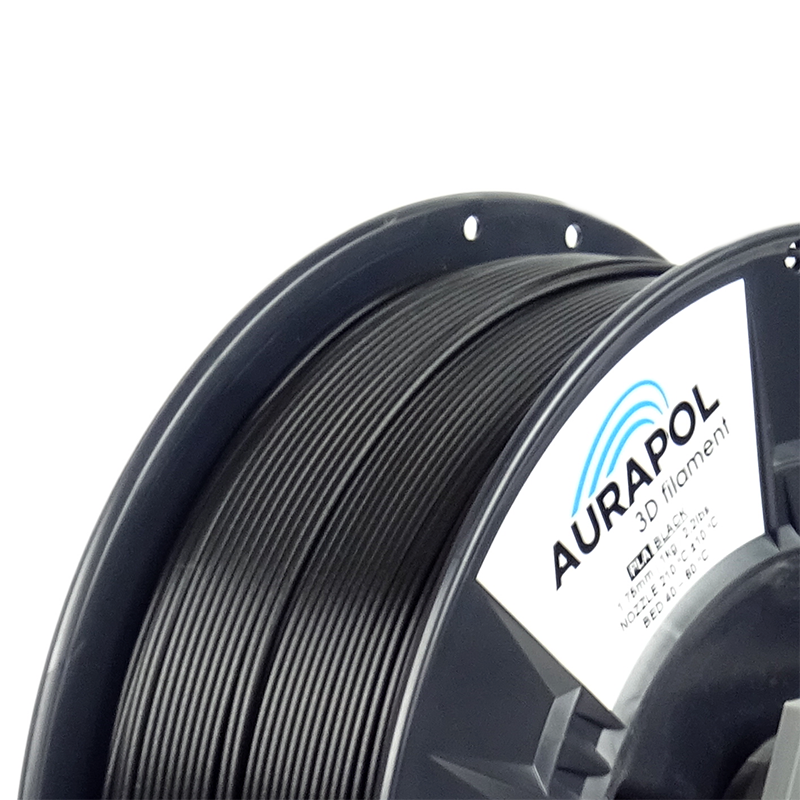 AURAPOL PLA HT110 3D Filament Black 1 kg 1,75 mm