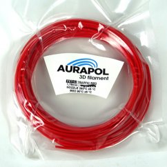 AURAPOL Vzorka PET-G 3D Filament Dopravná červená 1,75 mm