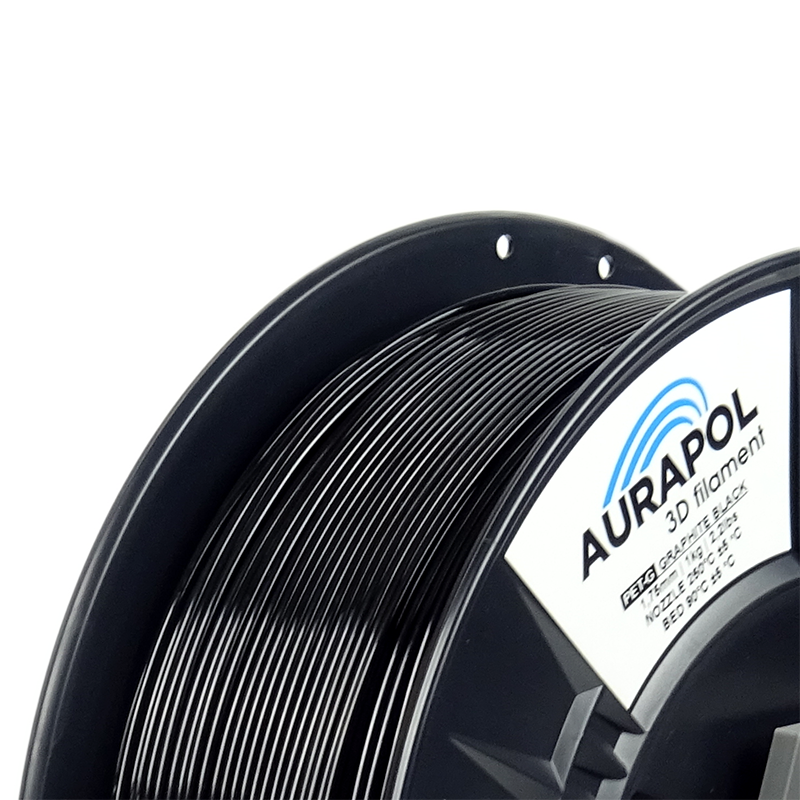 AURAPOL PET-G Filament Grafitová čierna 1 kg 1,75 mm