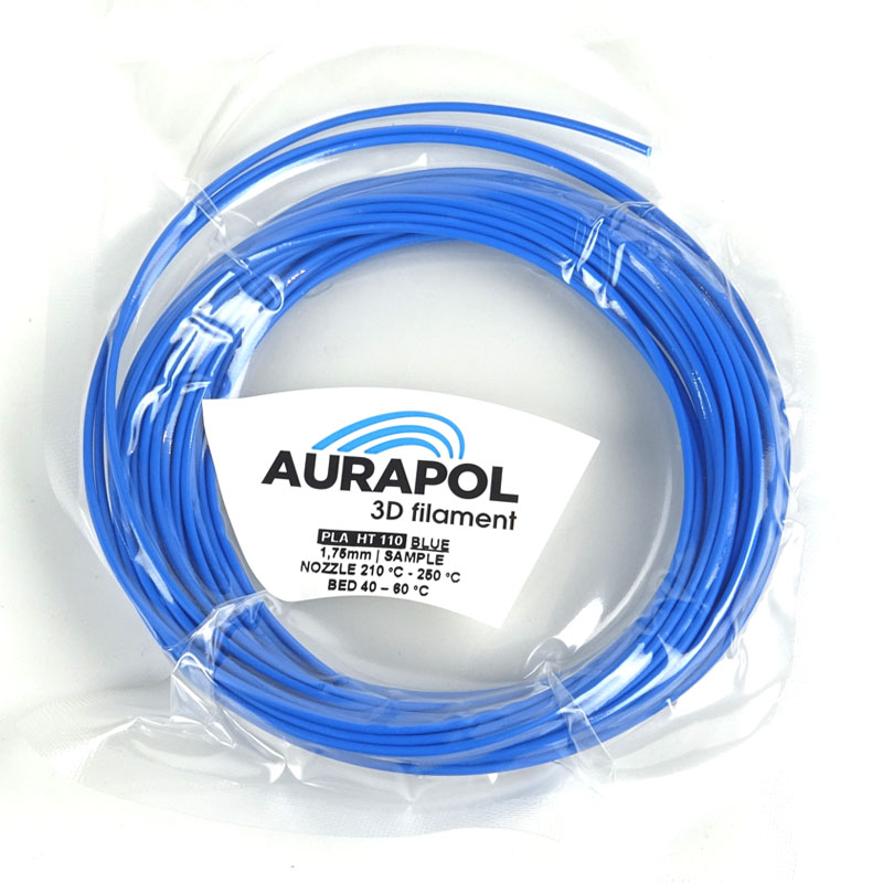 AURAPOL Probe PLA HT110 3D Filament Blau 1,75 mm
