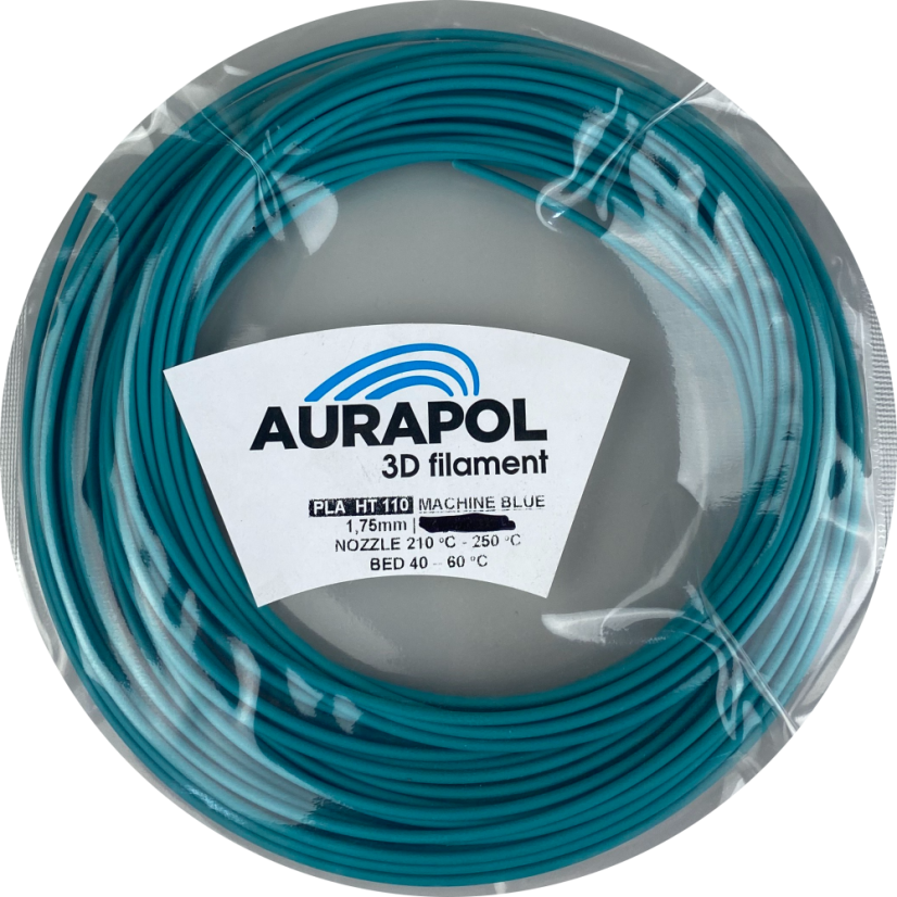 AURAPOL Vzorka PLA HT 110 Machine Blue 1,75mm