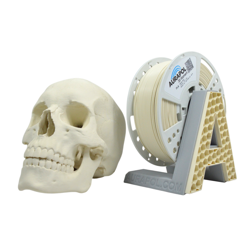 AURAPOL PLA 3D Filament Skeleton White 1 kg 1,75 mm
