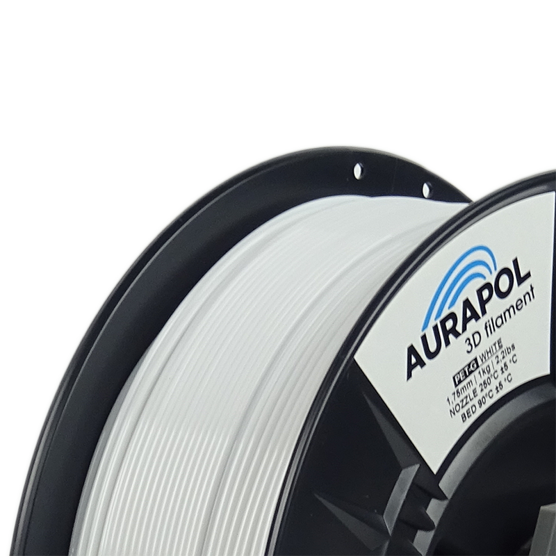 AURAPOL PET-G 3D Filament Bílá 2,5 kg 1,75 mm