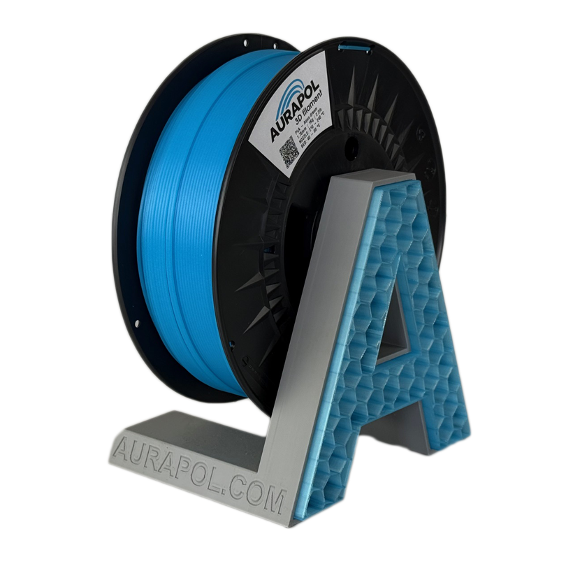AURAPOL PLA 3D Filament Aqua dream  partially transparent 1 kg 1,75 mm