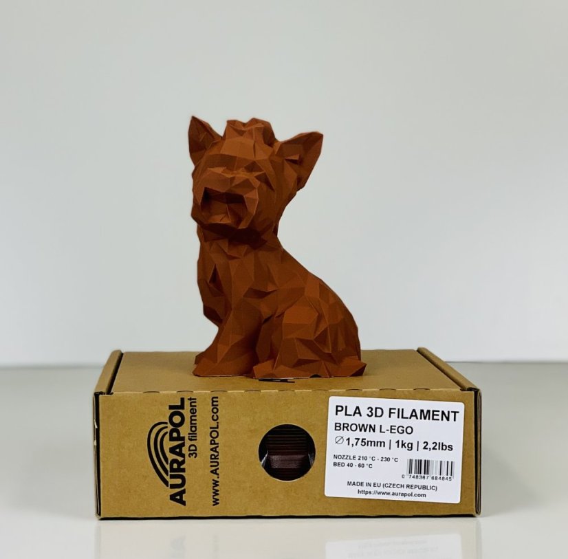 AURAPOL PLA 3D Filament L-EGO Brown 1 kg 1,75 mm