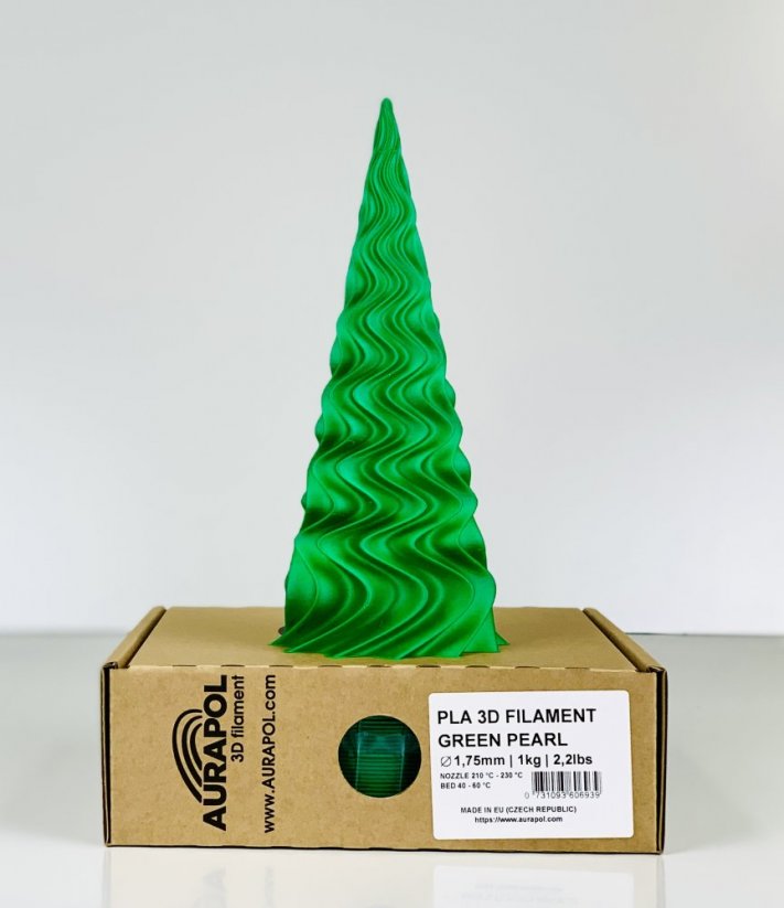 AURAPOL PLA 3D Filament Grüne Perle 1 kg 1,75 mm