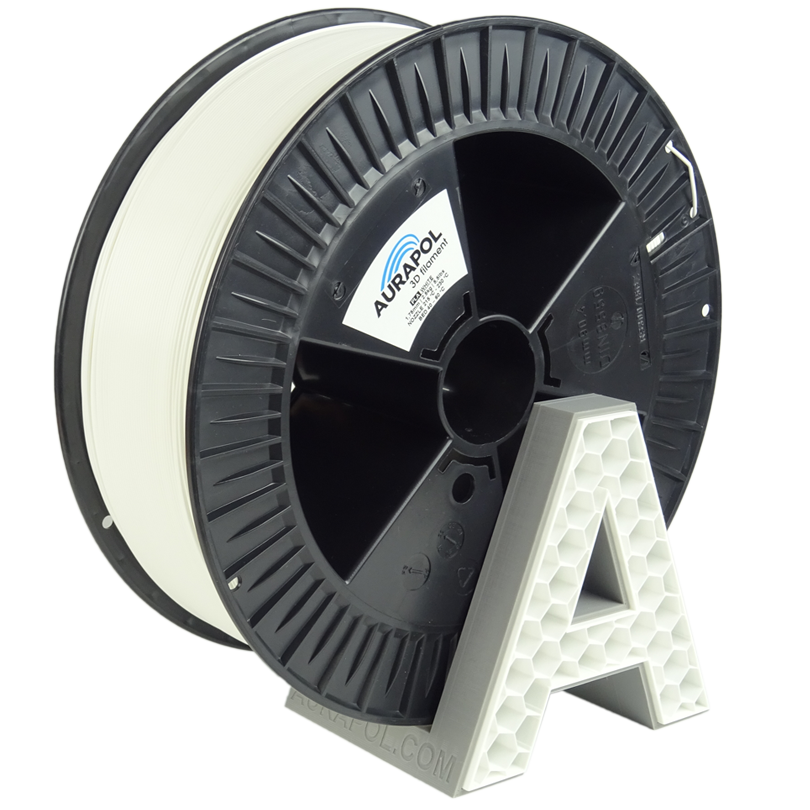 AURAPOL PLA 3D Filament Bílá 2,5 kg 2,85 mm